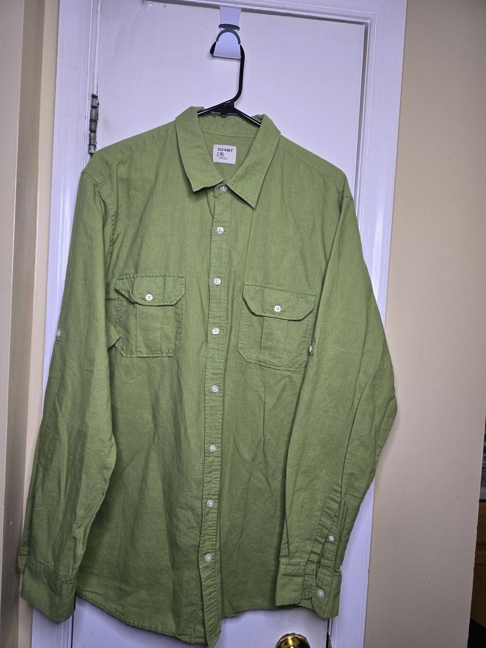 Old Navy Men's Long-Sleeve Button-Down Shirt - Green